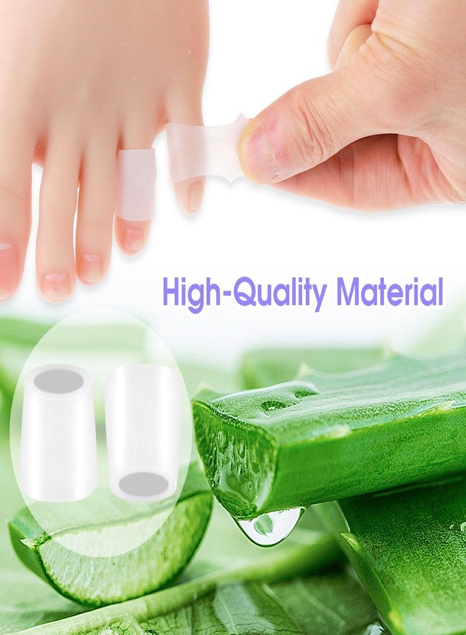Sibba Silicone Toe Sleeves 30Pcs - Pinky Protector Gel Tubes, Corn Pads, Reusable Caps, Cushion Soft Calluses Protectors, Remover Finger Covers for Corns, Hammer Friction - Image 3